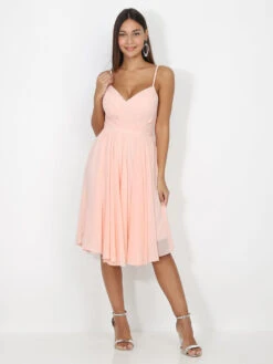 Robe Patineuse Drapée -Logic || Diamond || Zero Soldes Boutique R20 R1301 B PNK 4