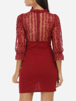 Robe à Sequins Et Dentelle -Logic || Diamond || Zero Soldes Boutique RK10 8699 WIN 2