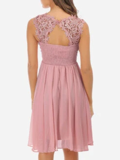 Robe à Encolure Dentelle Grandes Tailles -Logic || Diamond || Zero Soldes Boutique RK29 R1271QS DKPNK 2