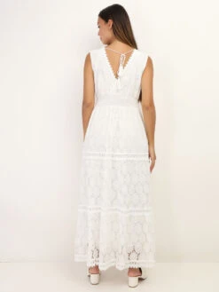 Robe Longue Cache Coeur En Dentelle -Logic || Diamond || Zero Soldes Boutique S02 23007 WHT 2