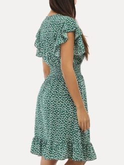 Robe à Fleurs Et Volants -Logic || Diamond || Zero Soldes Boutique S10 P8266 GRN 2