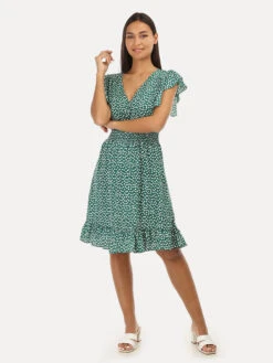 Robe à Fleurs Et Volants -Logic || Diamond || Zero Soldes Boutique S10 P8266 GRN 3