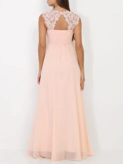 Robe Longue Rose à Dentelle Rose -Logic || Diamond || Zero Soldes Boutique S23 R1275 PNK 2