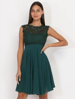 Robe De Cérémonie Avec Dentelle -Logic || Diamond || Zero Soldes Boutique S33 R1271 DKGRN 2