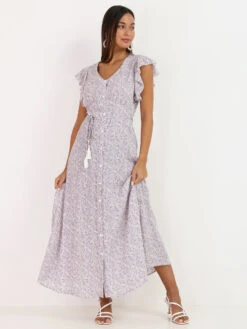 Robe Longue Fleurie Ceinturée 7 Robe Longue Fleurie Ceinturée -Logic || Diamond || Zero Soldes Boutique T09 81130 5 PRP 3