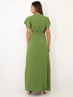 Robe Longue Fendue à Col Cache Coeur -Logic || Diamond || Zero Soldes Boutique T10 6810 OLV 2