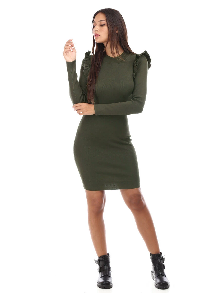 Robe Pull à Détails Volants 5 Robe Pull à Détails Volants – Image 3