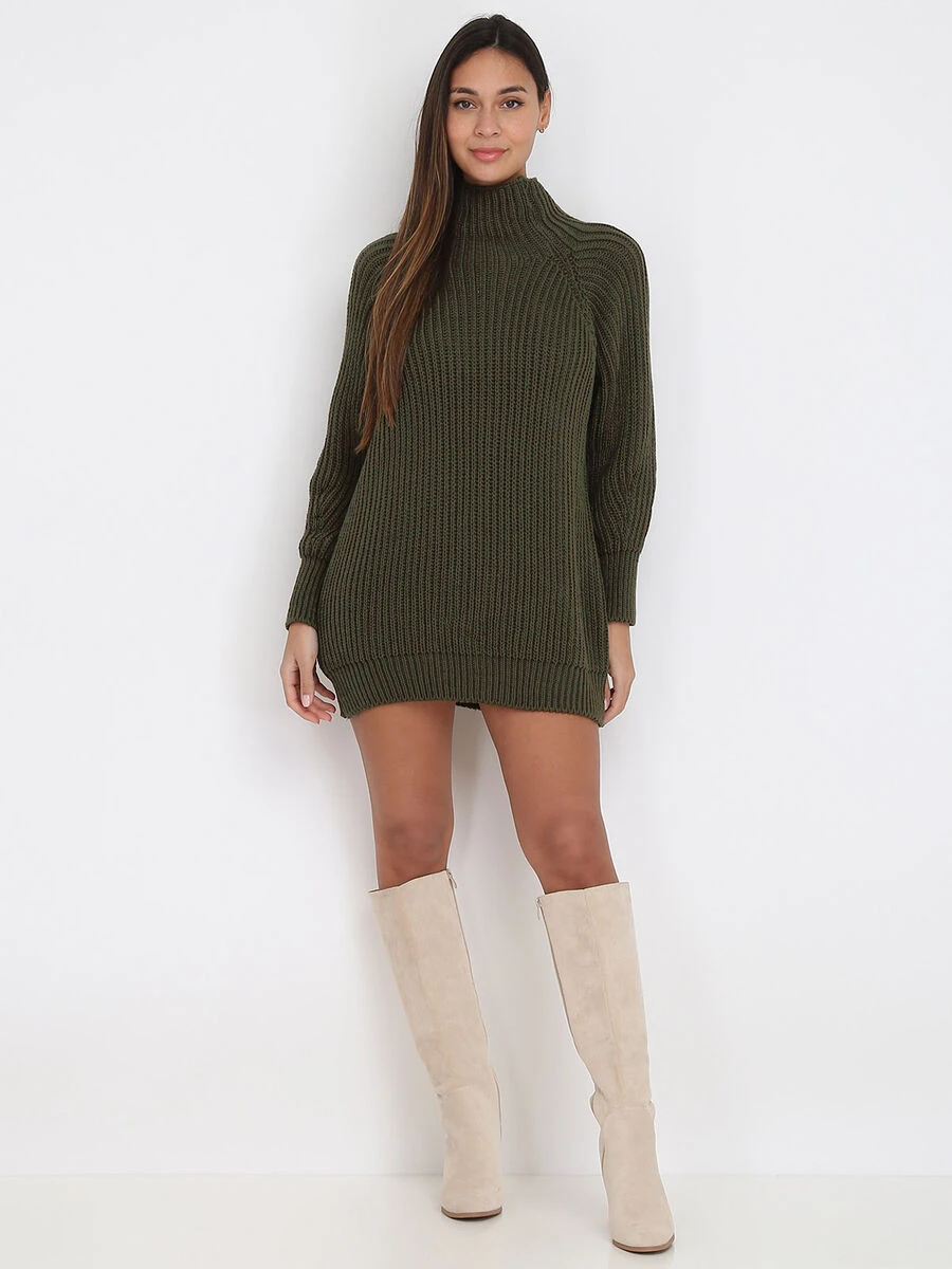 Robe Pull à Manches Ballon 6 Robe Pull à Manches Ballon – Image 4