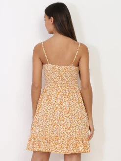 Robe Patineuse Orange à Fleurs Et Volants Orange 8 Robe Patineuse Orange à Fleurs Et Volants Orange -Logic || Diamond || Zero Soldes Boutique U01 23390 ORG 3