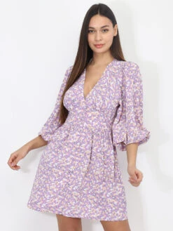 Robe Patineuse à Fleurs Et Boutons -Logic || Diamond || Zero Soldes Boutique U14 22802 LIL 2