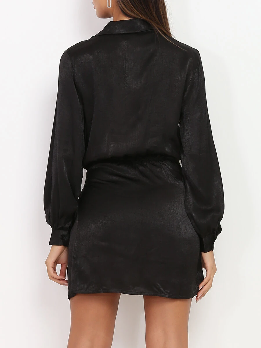 Robe Portefeuille Satinée 4 Robe Portefeuille Satinée – Image 2