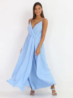 Robe Longue Portefeuille -Logic || Diamond || Zero Soldes Boutique U31 51579 LTBLU 3