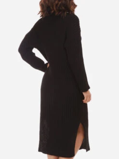 Robe Col Roulé En Maille épaisse -Logic || Diamond || Zero Soldes Boutique V31 411 BLK 2