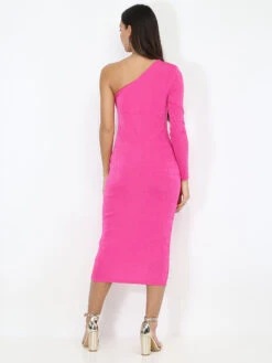 Robe Asymétrique Moulante à Fronces -Logic || Diamond || Zero Soldes Boutique W06 22923 FSH 3