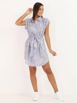 Robe Chemise à Imprimé Cachemire -Logic || Diamond || Zero Soldes Boutique W11 3626 PRP 3