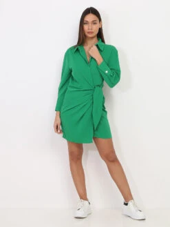 Robe Portefeuille Fluide à Nouer -Logic || Diamond || Zero Soldes Boutique W12 3814 GRN 3