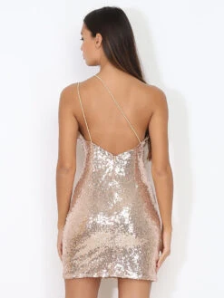Robe Asymétrique Cut Out à Sequins -Logic || Diamond || Zero Soldes Boutique W15 1069 CHP 3