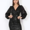 Robe Cache Coeur à Sequins -Logic || Diamond || Zero Soldes Boutique W25 3577 BLK 1