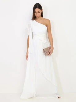 Robe Portefeuille à Manche Asymétrique -Logic || Diamond || Zero Soldes Boutique W26 HM2296 WHT 3