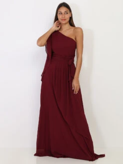 Robe Portefeuille Bordeaux à Manche Asymétrique Bordeaux -Logic || Diamond || Zero Soldes Boutique W26 HM2296 WIN 3