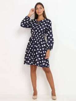Robe Patineuse à Pois -Logic || Diamond || Zero Soldes Boutique W32 Q51079 NVY 3