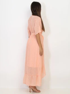 Robe Longue Asymétrique à Volant 6 Robe Longue Asymétrique à Volant -Logic || Diamond || Zero Soldes Boutique X19 CH5909 PNK 2