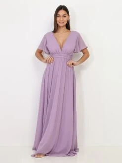 Robe Longue à Manches Papillons -Logic || Diamond || Zero Soldes Boutique X28 HM2305 LTPRP 3