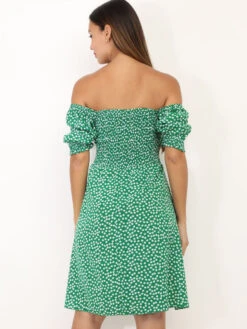 Robe Fleurie à Manches Ballon 7 Robe Fleurie à Manches Ballon -Logic || Diamond || Zero Soldes Boutique Y10 82131 16 GRN 2