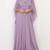 Robe Longue Drapée à Manches Volantées 2 Robe Longue Drapée à Manches Volantées -Logic || Diamond || Zero Soldes Boutique Y24 HM2290 PRP 1