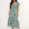 Robe Longue Cache Cœur à Imprimé Feuilles 2 Robe Longue Cache Cœur à Imprimé Feuilles -Logic || Diamond || Zero Soldes Boutique Z05 P8325 2 GRN 1