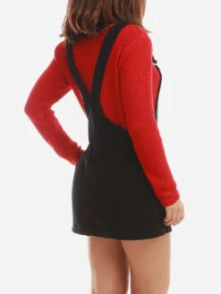 Robe Salopette En Velours Côtelé 5 Robe Salopette En Velours Côtelé -Logic || Diamond || Zero Soldes Boutique Z16 28198 BLK 2