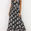 Robe Longue à Fleurs Et Volants 1 Robe Longue à Fleurs Et Volants -Logic || Diamond || Zero Soldes Boutique Z23 5800 1 BLK 1