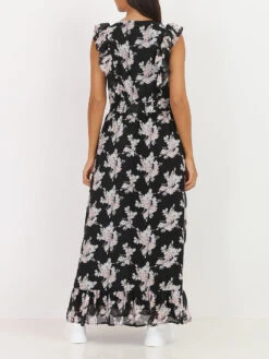 Robe Longue à Fleurs Et Volants -Logic || Diamond || Zero Soldes Boutique Z23 5800 1 BLK 2