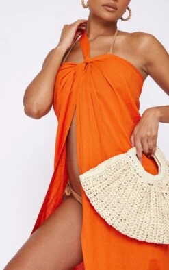 Robe De Plage Fluide Orange Brûlé Effet Lin Asymétrique -Logic || Diamond || Zero Soldes Boutique a38dfdfd4ba9a8d45e86924c123d1e469176a71a cne0835 4