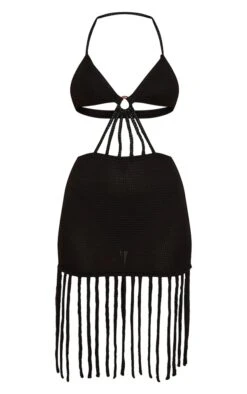 Robe De Plage Noire En Maille Crochetée Découpée à Anneau -Logic || Diamond || Zero Soldes Boutique a5ab9ccb0d1146e4506d51b9cd15a83cc3bbb1f8 cnd3626 5