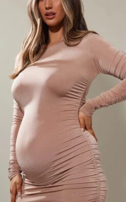 Maternité Robe De Grossesse Asymétrique Longue Gris Pierre à Fronces -Logic || Diamond || Zero Soldes Boutique a67c57946b0a323ef032e2bc1ab9584c96b79080 cnb6517 4