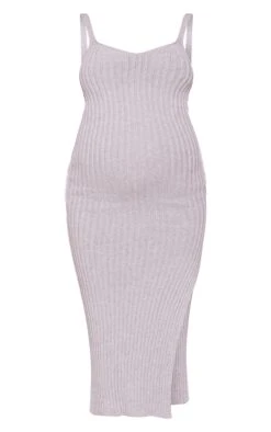 Maternité Robe De Grossesse Mi-longue En Maille Tricot Grise Côtelée -Logic || Diamond || Zero Soldes Boutique aa09262595d9cead1cf42dba0e1bc94368dedfa6 cmv9470 6