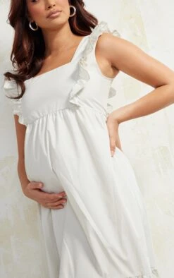 Maternité Robe Longue De Grossesse Beige Volantée Sans Manches -Logic || Diamond || Zero Soldes Boutique b0c7b33c7ebbf229e4d5808ddf1930d6839b3af8 cnd7260 4