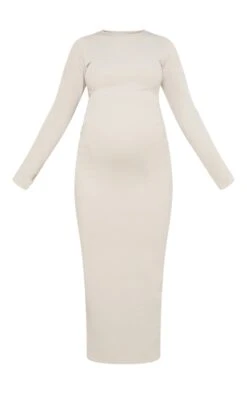 Maternité Robe De Grossesse Mi-longue Côtelée Gris Pierre à Manches Longues -Logic || Diamond || Zero Soldes Boutique b18bab13fc06cfcd19308ba6ee9b326b6aba89b5 cnb2435 5