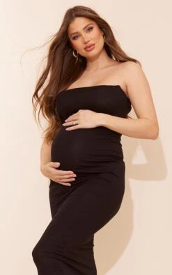 Logic Maternité Robe De Grossesse Bustier Mi-longue En Jersey Noir -Logic || Diamond || Zero Soldes Boutique b27fcaeda34c6460ac567d69da58896a8710a538 cne5223 4