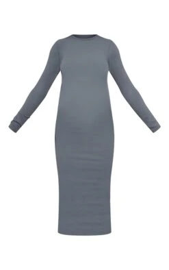 Maternité Robe De Grossesse Mi-longue Côtelée Gris Anthracite à Manches Longues -Logic || Diamond || Zero Soldes Boutique b47bb39a8248305d3401b391a08f8e77be6c5bc5 cnc4894 5