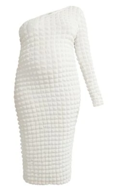 Maternité Robe De Grossesse Mi-longue Asymétrique Blanche En Maille Bulle Texturée -Logic || Diamond || Zero Soldes Boutique c345361f432b0546d5c7ccae22c2c13ac5fd9c5d cnd6828 5