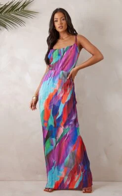 Tall Robe Longue Plissée Multicolore à Imprimé Abstrait Et Bretelles -Logic || Diamond || Zero Soldes Boutique c44ecf4dff4b2a29e4cf64632d789475a702b9b7 cnd7369 3