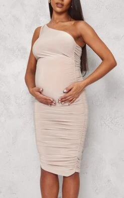 Maternité Robe De Grossesse Longue Gris Pierre Moulante à épaule Unique -Logic || Diamond || Zero Soldes Boutique c518248683711e4c141ee2b877a4d8417d9b3c4c cmt3059 5