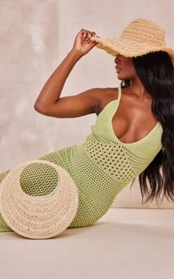 Tall Robe Longue En Maille Tricot Vert Olive à Bretelles -Logic || Diamond || Zero Soldes Boutique c95d2d80d4e1b606edc228ead2c041e295287faf cne8197 4