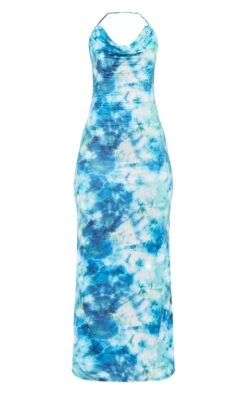 Tall Robe Longue Bleue Imprimé Aquarelle à Col Bénitier -Logic || Diamond || Zero Soldes Boutique d170ffd7b1989814db7e6d2eecb92dda0d5950fc cnf1329 5