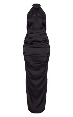 Tall Robe Longue Décolletée Satinée Froncée Noire -Logic || Diamond || Zero Soldes Boutique d1f553b5d29f86a30acd59899149a4192fc0db0e cne2106 5