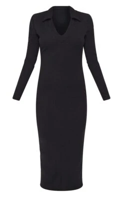 Tall Robe Mi-longue Style Polo Noire à Décolleté Plongeant -Logic || Diamond || Zero Soldes Boutique d2f854982e74e34046050e1af7977ed184b21927 cnb4388 5