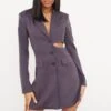Tall Robe Blazer Gris Anthracite Découpée -Logic || Diamond || Zero Soldes Boutique d37e177874384a6404cca0f06aff127b9716aeba cnb9794 1