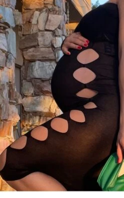 Maternité Robe De Grossesse Mi-longue En Maille Tricot Noire Transparente à Manche Unique -Logic || Diamond || Zero Soldes Boutique dce9697b8b1c01a42c60d7992de2af23b3912097 cmw5506 5